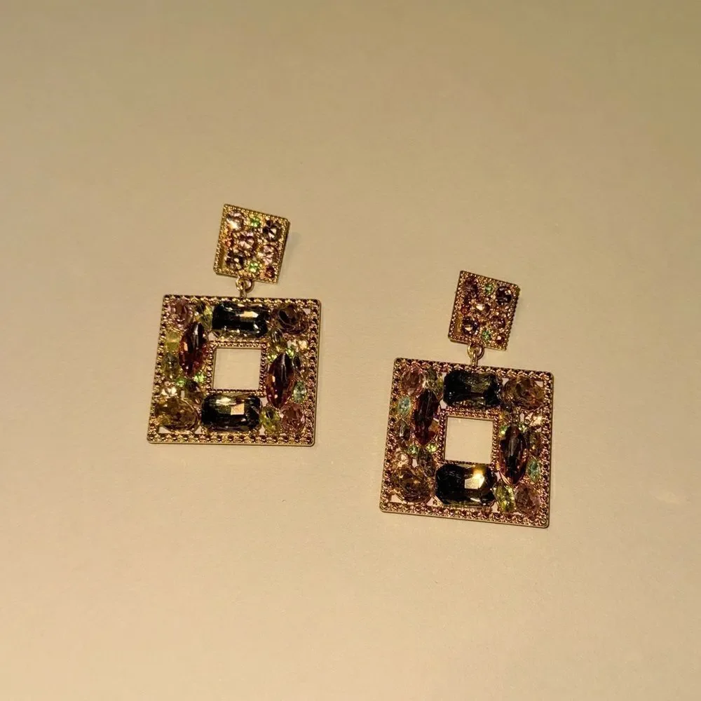 Crystal drop earrings N907